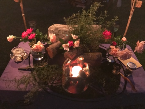 Setting up a beautiful outdoor meditation space for each seasonal provides symbolism to reflect and contemplate on the seasonal meanings. 